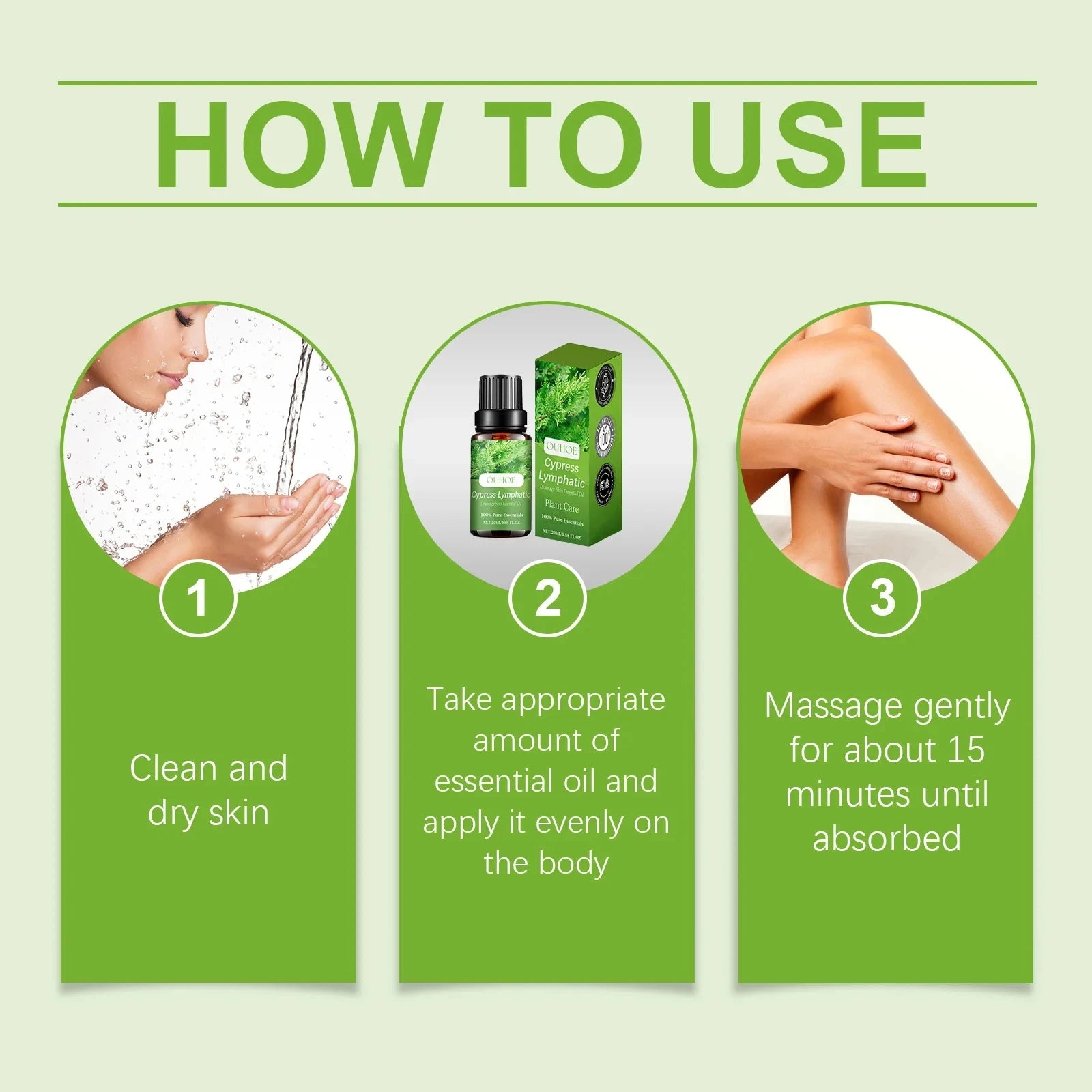 Lymphatic Drainage Oil Weight Loss Detox Fat Burning Promote Metabolism Firming Belly Thigh Body Massage Cypress Essential Oil