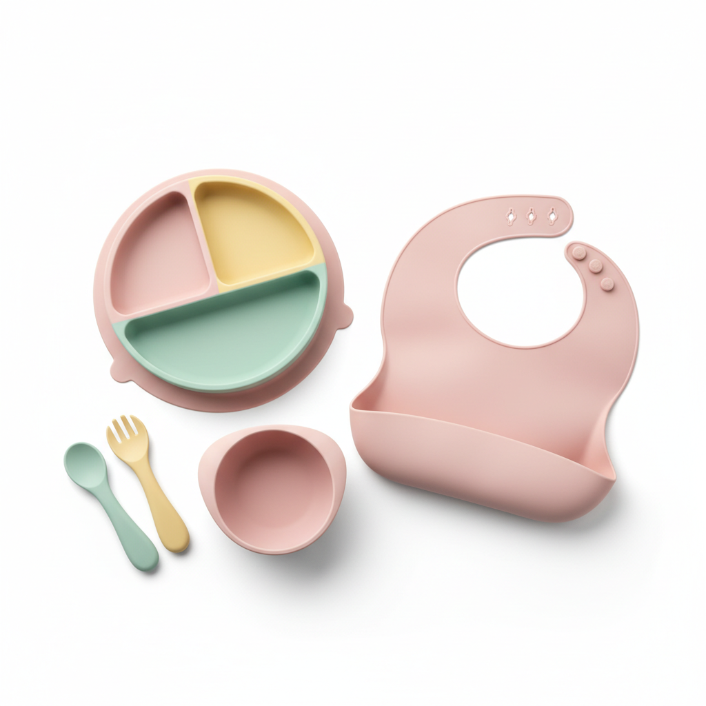 Baby Silicone Feeding Set – 5 Piece